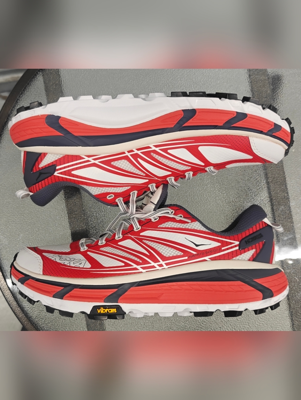 Hoka•Trail SneakersMafate Speed 2 Trail Sneaker Cerise/White
